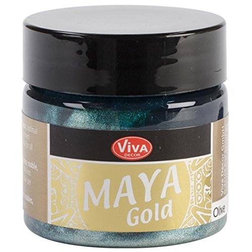 Maya Gold Metallglanzfarbe in verschiedenen Farben, 50ml Viva Decor, Farbe:olive