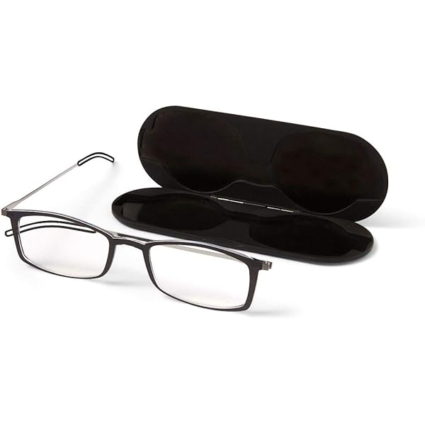 Lunettes De Lecture NOOZ Essential Alba - +2.0 - Monture Nylon Légère - Étui Ultra Compact - Noir
