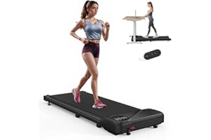 THERUN Schreibtisch Walking Pad mit Leise 2,5 PS-Motor, 2 in 1 Kleines Laufband mit Fernbedienung und LED-Panel für Zuhause und Büro