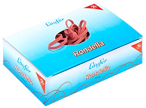 Läufer 51142 Rondella Gummibänder 200 X 6 mm, Durchmesser 125 mm, 500g Schachtel, rot