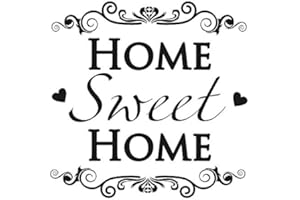 ARTISTIC SPONGE Home Sweet Home Wiederverwendbare Schablone A3 A4 A5 & größere Größen, moderner Stil/N13 (PVC wiederverwendbare Schablone, A4 Größe – 210 x 297 mm, 21,1 x 29,7 cm)