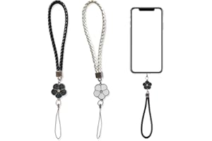 XYTAHDM 2 Pcs Bijoux De Telephone, Dragonne Telephone Portable, Bracelet Telephone Portable, Cordon Telephone Portable, Cordon Telephone Portable Bijoux, Anti-Lost Mobile Phone Pendant Chain