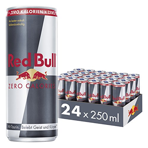 Red Bull Energy Drink Zero CALORIES, confezione da 24, monouso (24 x 250 ml)