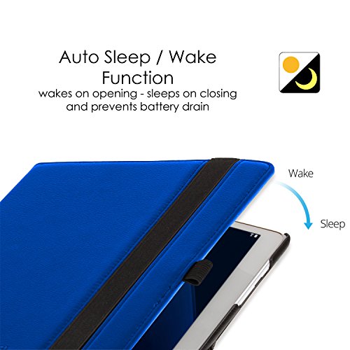 Forefront Cases® Samsung Galaxy Tab A 10.1 SM-T580 Leder Drehbar Hülle Schutzhülle Tasche Smart Case Cover Stand – Rundum-Geräteschutz und intelligente Auto Schlaf / Wach Funktion – inkl. Eingabestift - 7