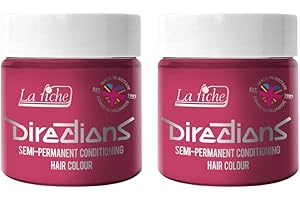 2 x La Riche Directions Semi-Permanent Hair Color 100ml Tub (Flamingo Pink)