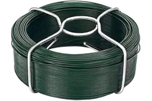 AMAGABELI GARDEN & HOME Amagabeli Garden Home 50M X 1,15 mm X 6 Piezas Bobina de Alambre de jardín Cable de Planta Recubierto de PVC WR8 DA030