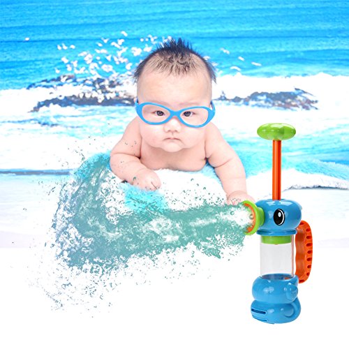 Demiawaking Baby Bad Wasser Spielzeug Pumping Design Bunte Hippocampal Form Badewannenspielzeug - 9