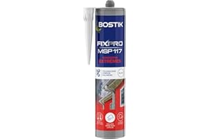 Bostik FIXPRO – Mastic Colle de Fixation MSP 117 Conditions Extrêmes – Intérieur/Extérieur – Collage Même Sous la Pluie – Mastic Hybride Polymère – Blanc – 1 Cartouche 290 ml