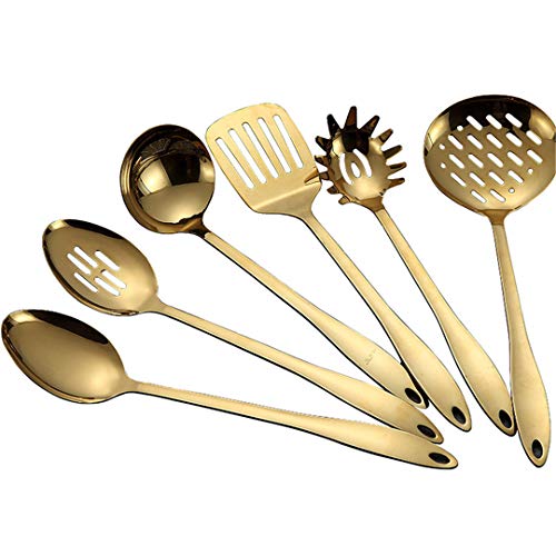 1 PC Spot Titane Or En Acier Inoxydable Ustensiles De Cuisine Cuillère Cuillère Pelle Ustensiles De Cuisine Ustensiles De Cuisine Spatule Et Louche Ustensiles De Cuisine Colander Rose Gold