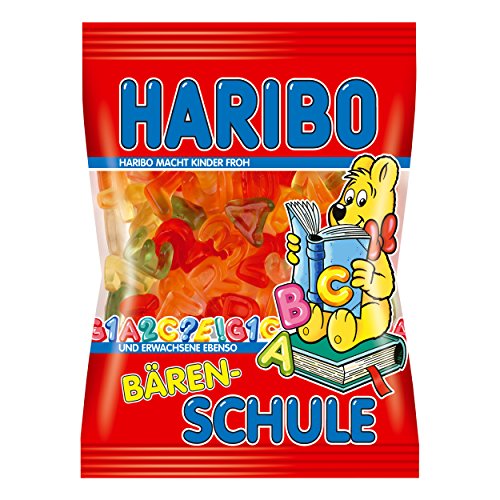Haribo Bären-Schule, Gummibärchen, Weingummi, Fruchtgummi, Im Beutel, Tüte, 200 g