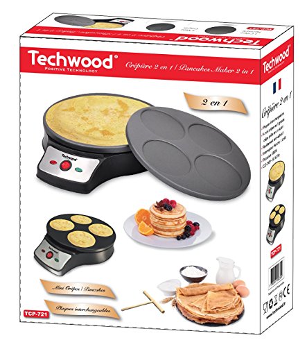 Techwood TCP-721 Crêpespfanne, 2 in 1 - 4
