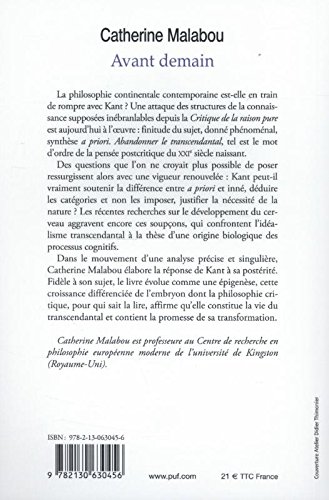 Livres Couvertures de Avant demain. Épigenèse et rationalité