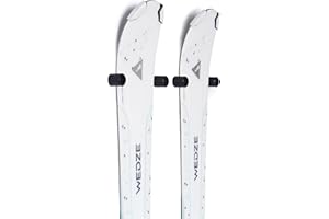 Arkorus [NEW] (8 PCS) Ski Wall Mount Storage – Damage-Free Ski Hanger, Modern Floating Vertical Rack, Clip Hook Holder to Securely Store, Hang and Display Skis, Space-Saving Ski Equipment Organizer