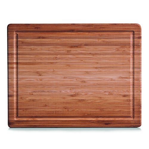 Zeller 25247 Kombi-Schneidebrett, Bamboo / 38.5 x 30 x 3 - 3