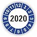 Produktbild 5 - 1.000 Stück Prüfplaketten Prüfetiketten Wartungsetiketten Jahresplakette 2020 Ø 30mm (Blau 500 Stück)