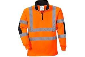 Portwest B308 Maillot de Rugby Xenon de Travail Haute Visibilité Orange, Très Grand