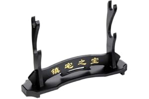 SHULI Support pour épée de samouraï japonais, couteau Katana, Wakizashi Tanto, support d'épée de table, présentoir à 2 étages