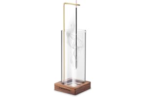 VAMOTTO Incense Holder for Sticks with Removable Glass Ash Catcher, Upgrade Wooden Mess-Free Incense Stick Burner Holder for Yoga Spa Madiation and Home Relaxation (Square)