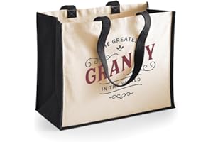 D DESIGN INVENT PRINT! Personalised Granny Keepsake Birthday Bag - Mother’s Day Gift Idea - Funny Novelty Present - 42 x 33 x 19cm