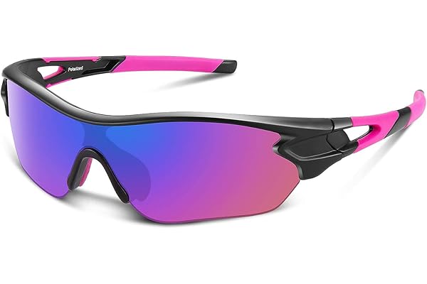 BEACOOL Lunette de Soleil Sport Polarisée Homme Femme Lunettes de Cyclisme pour Velo Cyclisme Moto Conduite Baseball Alpinisme Running Pêche UV400 Protection
