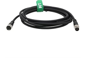 HangTon Cable blindado de señal M12 A Code 5 pines macho a 5 pines hembra para controles industriales Dispositivo de automatización Dispositivo de red CANopen IO Link Profibus 2M