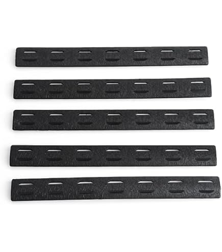 5 Coperture Per Rail M-LOK In Nylon Polimero - Antiscivolo, Resistenti Al Calore, Per Personalizzare Fucili E Accessori