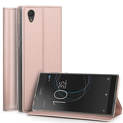 Sony Xperia L1 HÃ¼lle, IVSO Hohe QualitÃ¤t Advanced Shock Absorption Technology Case Folio Tasche Cover fÃ¼r Sony Xperia L1 Smartphone (Rose Gold)