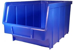 P-D-W® - Set di 26 scatole impilabili in plastica, misura 3 (145 x 248 x 127 mm), colore: Blu