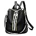 Produktbild Rucksack Pu Leder Freizeit Große Kapazität Reisetasche Aus Weichem Leder,Blackandwhiteblack-OneSize