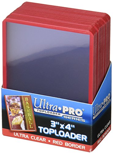Ultra-Pro 194032 Gioco Toploader 3" X 4", Rosso, 25 Pezzi