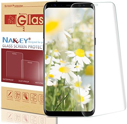 Galaxy S8 Plus Screen, Nakeey Tempered Glass Film Anti-Fingerprint Screen Protector Curved [3D Full Coverage] Guard Film for Samsung Galaxy S8 Plus (2017) - Transparent