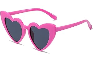 Alviller Vintage Heart Shaped Sunglasses for Women, Fashion Retro Eyeglasses Cat Eye Style Eyewear for Girls Women Shopping Travelling Summer Party Makeup Accessories