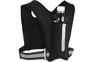 AVRUYPI Gilet riflettente Gilet da corsa Porta telefono tasca pettorale Gilet da corsa leggero e traspirante Gilet da corsa riflettente Gilet da jogging sportivo Fascia in vita regolabile