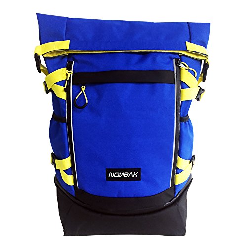 Nonbak mochila GIBRALTAR múltiples bolsillos natacion triatlon deep blue -Yellow 35 litros
