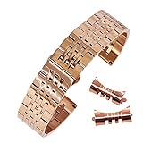 AUTULET Herren Edelstahl Armband Roségold 20mm