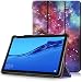 Produktbild TTVie Hülle für Huawei MediaPad M5 Lite 10 - PU Leder Schutzhülle mit Standfunktion und Auto Aufwachen/Schlaf Funktion für Huawei MediaPad M5 Lite Tablet-PC (25,6 cm, 10,1 Zoll), Milchstraße