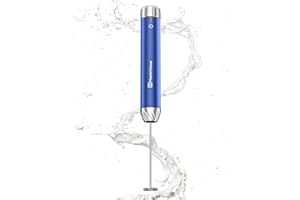 Maestri House Mousseur à Lait Rechargeable, Réglage de la Vitesse en Continu, Mousseur a Lait Café au Latte Premium électrique, Cappuccino au Chocolat Chaud Matcha (Bleu)