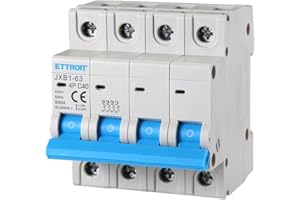 ZOREI Interruttore Magnetotermico Automatico, 4P 220V e 380V 6kA, Per Mono Fase e Trifase, MCB 4P C40 40A