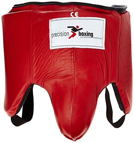 Precision Training  - Protector Abdominal de críquet, Color Negro/Rojo, Talla L