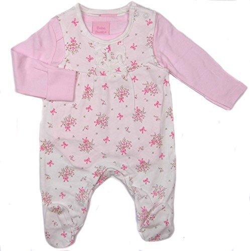 Baby Girls Outfit Dungaree and Vest Top Pink Ditsy Floral Top Newborn to 6-9m