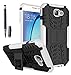 Produktbild Samsung Galaxy A5(2017)/A520 Neu Design Hülle mit Schwarz kapazitive Feder,ISENPENK TPU+PC Ultra Slim Silikon Tough Rugged Dual-Layer Hardcase with Built-in Kickstand Thin Stand Case,Wasserdicht Shockproof Anti Slip Stoßfest Protection Outdoor Tasche Schutzhülle für Samsung Galaxy A5(2017)/A520 5.2Zoll-[weiß]+Schwarz kapazitive Feder