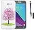 Produktbild Samsung Galaxy J3(2017) Neu Design Hülle mit Schwarz Smart Touch Stift Pen,ISENPENK Ultra Slim Silikon Soft TPU Leuchtende Case,Crystal Clear Transparent Nacht Bling Bling Glitzer Case,Wasserdicht Shockproof Anti Slip Stoßfest Protection Durchsichtig Handyhülle,Thin Silicon Nacht Glitter Shinning Cover Bumper Schutzhülle Tasche für Samsung Galaxy J3(2017)/J3(2017) Duos 5.0Zoll-[Cherry tree]+Schwarz Smart Touch Stift Pen
