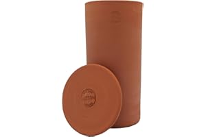 Ollas Lutton Olla Terre Cuite Tube à Enterrer 3L | Arrosage Autonome pour Plantes d'Extérieur Ecologique & Economique | Système d'Irrigation Naturel | Autonomie 5 Jours | OYA Terracotta