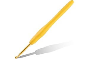 Crochet Hook Set, 3.5 mm Ergonomic Crochet Hook with Non-Slip, Crochet Hooks Needle Set, Aluminium, Crochet with Rubber Soft Grip for Arthritic Hands, Experienced Crochet Lovers