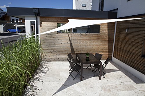 Windhager 10977 Sonnensegel, Dreieck 5 m, weiß - 5