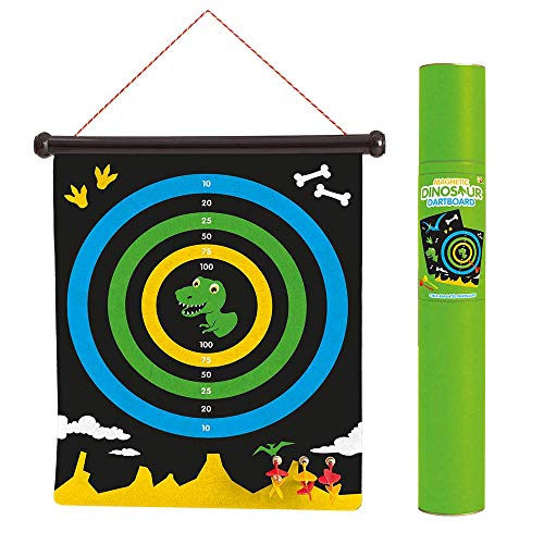 Keycraft PY127 Tableau de fléchettes magnétique Motif Dinosaures Vert/Noir