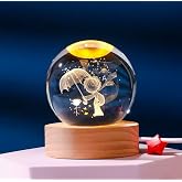 MR 3D Kristal Cam K&uuml;re, Ahşap Soketli Gece Lambası,LED, sevgiliye hediye, Noel, &Ouml;ğretmenler G&uuml;n&uuml;, &Ouml;zel Tasarım Harika bir hed