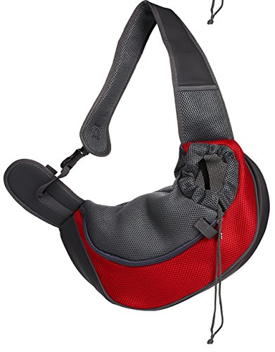Preisvergleich Produktbild Haustier-Handtasche, Reise-Fördermaschine-tragbarer Rucksack-Kurier-Schulter-Beutel-Kenne... Freienwelpen-Katze-Hundebeutel-2 Farbe u. 2 Größe ( Color : Red , Size : S )