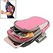 Produktbild wortek Sporttasche Universal Sportarmband multifunktionaler Fitness Armbeutel aus Neopren Outdoor Handytasche Samsung Galaxy, iPhone, iPod, MP3 Player Armtasche für Sport, Joggen, Laufen in Pink