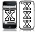 Produktbild MusicSkins Schutzfolie / Skin für Apple iPhone 2G / 3G / 3G S (Motiv "Straight Edge / XXX")
